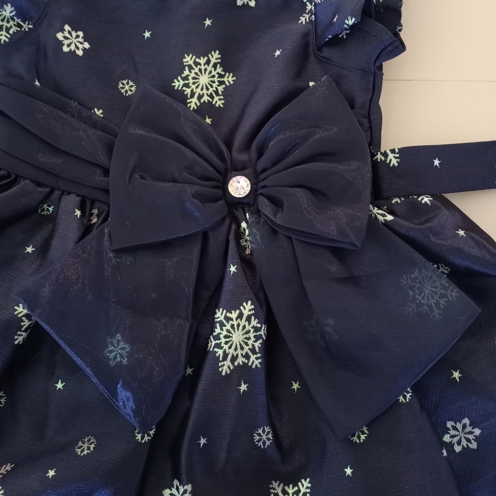 Bonnie Jean Snowflake Christmas Dress Toddler Girls Size 2T - Picture 7 of 14